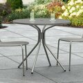 Lancaster Table & Seating Harbor Gray 36'' Round Outdoor Standard Height Table with Modern Legs 427CMSM36RDG